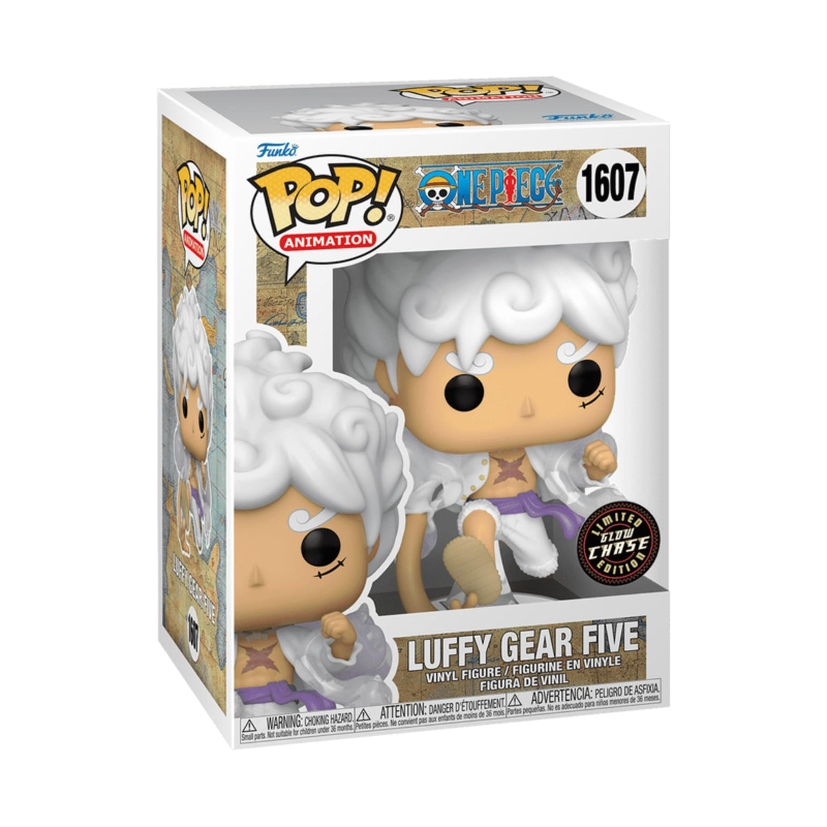 Pop Anime: One Piece - Luffy Gear Five (Chase Variant) Vinyl Figure Bundled with Premium Pop Protector (Compatible with Funko Box)