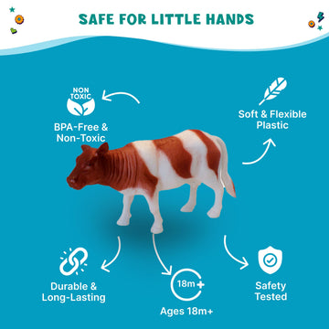 Get Ready Kids Farm Animal Toys - 12 Large Plastic Figurines for Toddlers