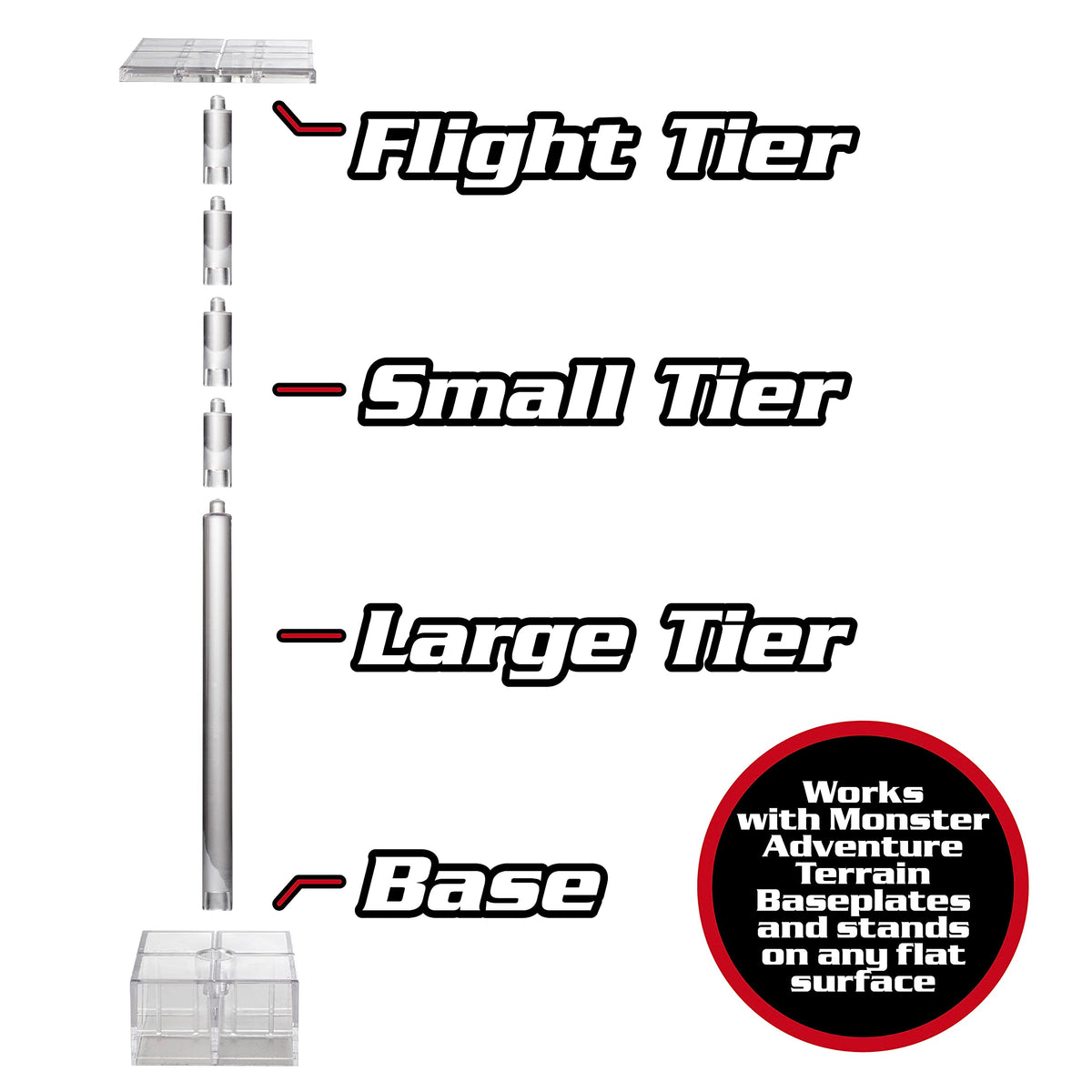 Monster DND Adventure Terrain Combat Risers for Flying Miniatures, 2 Pack
