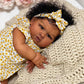 scnbom 24inch Reborn Baby Dolls Black Girls Silicone Realistic Toddler Lifelike Babies That Look Real boy Eyes Open