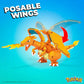 MEGA Pokémon Action Figure Building Toys for Kids, Charmander Evolution Set with 313 Pieces, 3 Poseable Characters, Charmeleon and Charizard