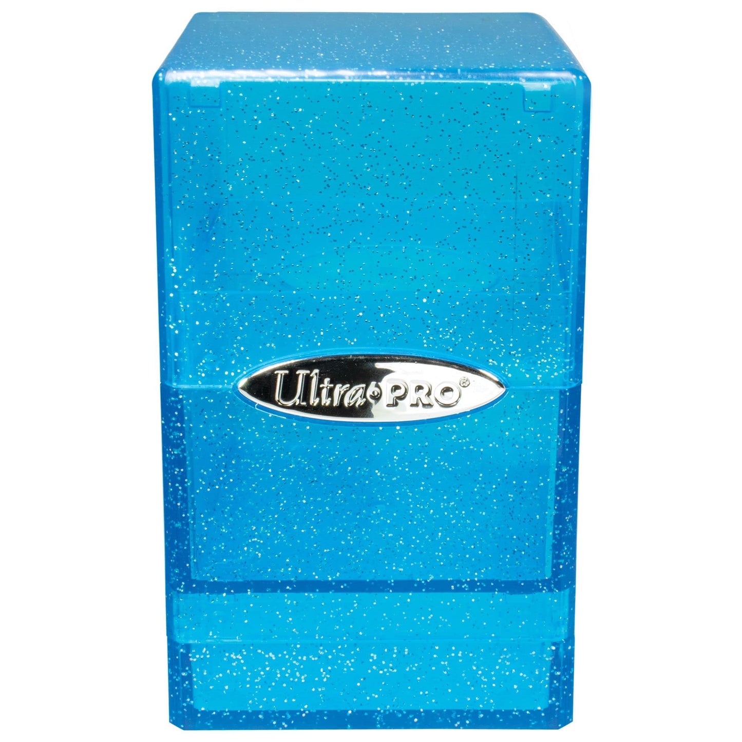 Ultra Pro - Satin Tower 100+ Card Deck Box (Glitter Blue) - Protect Your Gaming Cards, Sports Cards or Collectible Cards In Stylish Glitter Deck Box