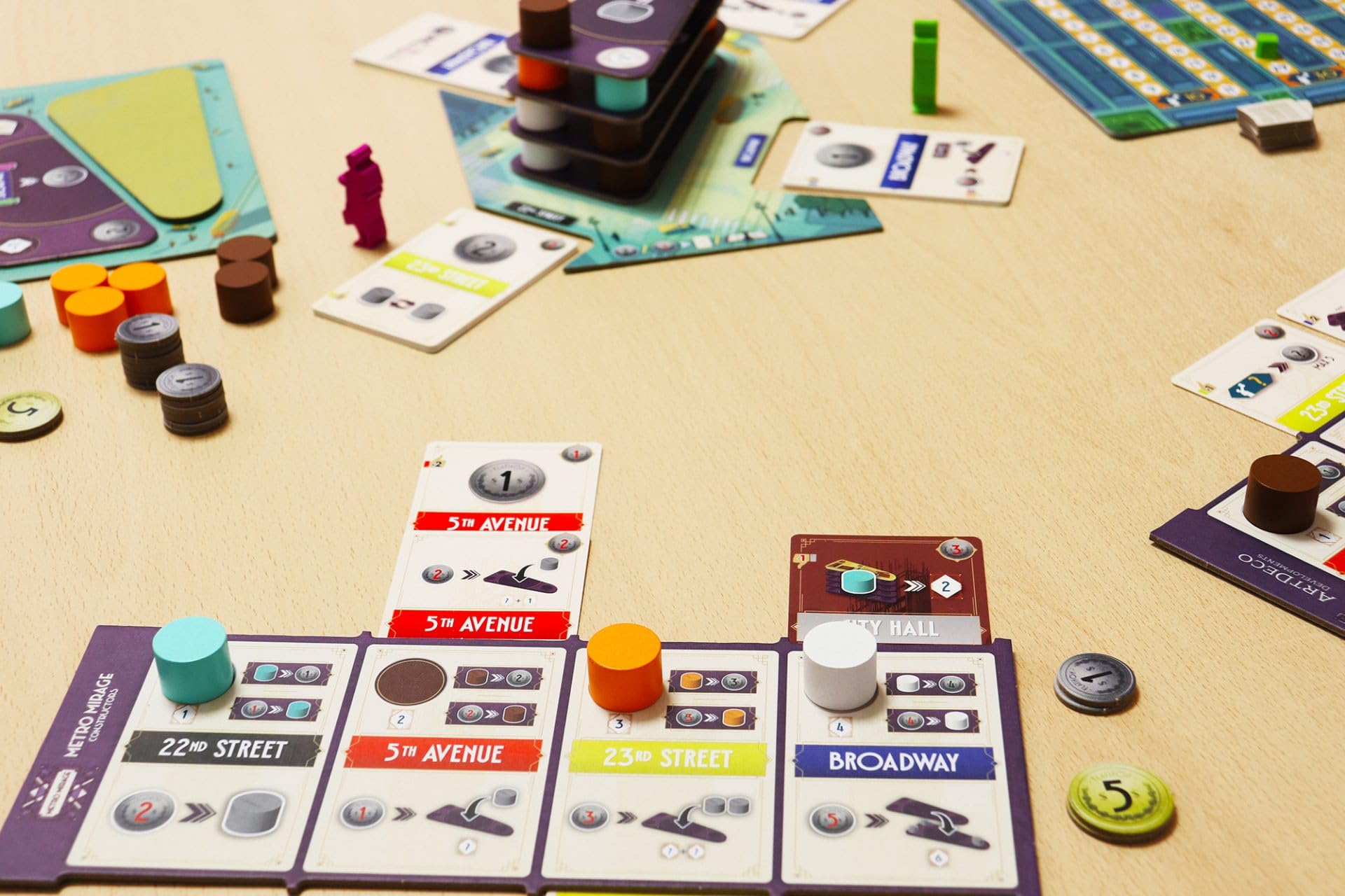 Flatiron Board Game - Build The Iconic New York Skyscraper! Architectural Strategy Game, Fun Family Game for Kids & Adults, Ages 12+, 1-2 Players, 45