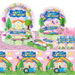 81Pcs Pink Pig Party Tableware Set pink pig Party Decoration pink pig Birthday Party Supplies