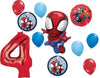 Spidey and His Amazing Friends 4th Birthday Party Supplies 11pc Balloons