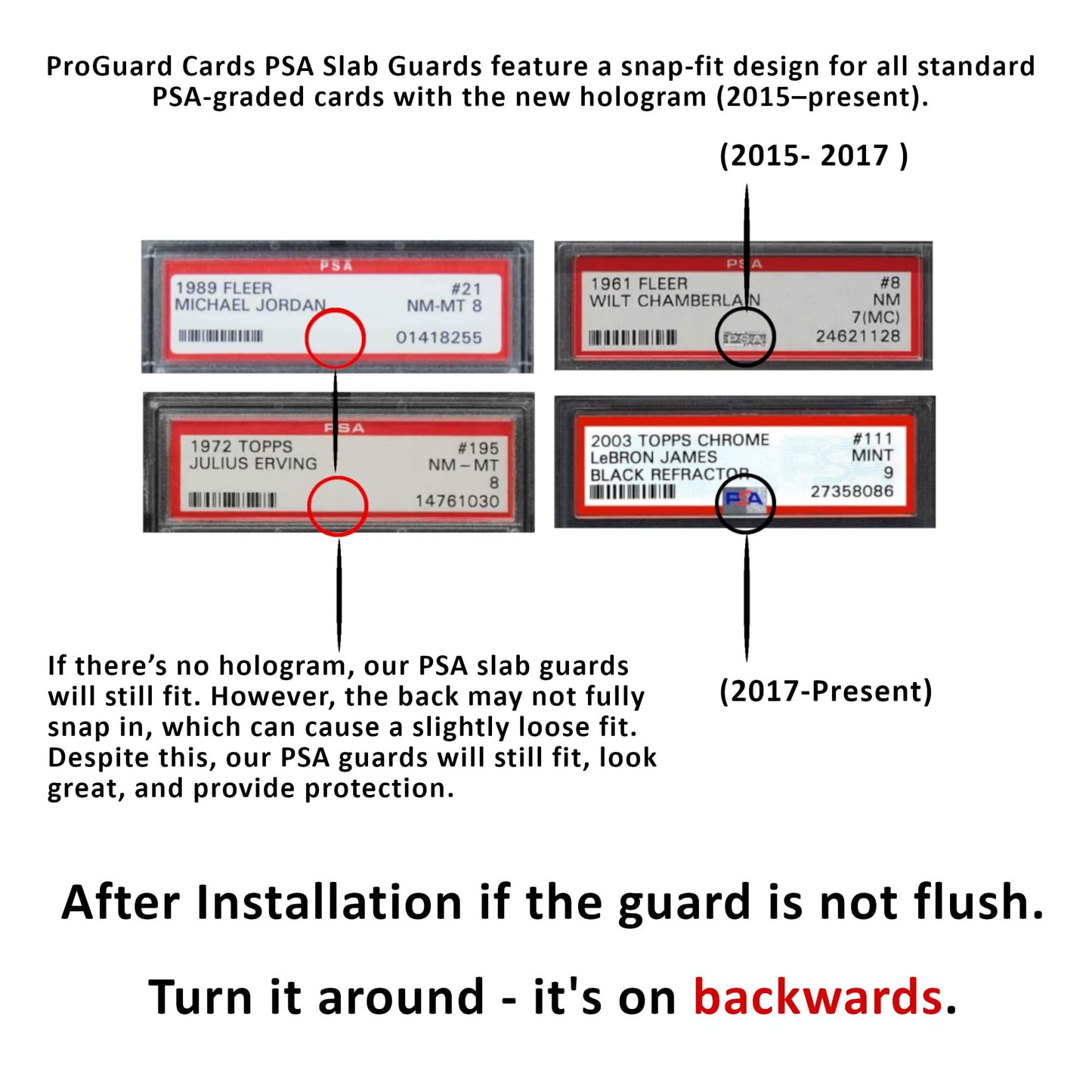 ProGuard Cards PSA Slab Guard Bumper for Standard PSA Graded Cards | Strong TPU, Exact Fit, Snap Tight Protection | Shock Absorption | Matte Finish