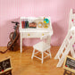 SAMCAMI Miniature Dollhouse Furniture 1 12 Scale - Wooden Dollhouse Bed Set - Doll House Furniture Toys Incl Doll Bed, Desk, Books, blackboards