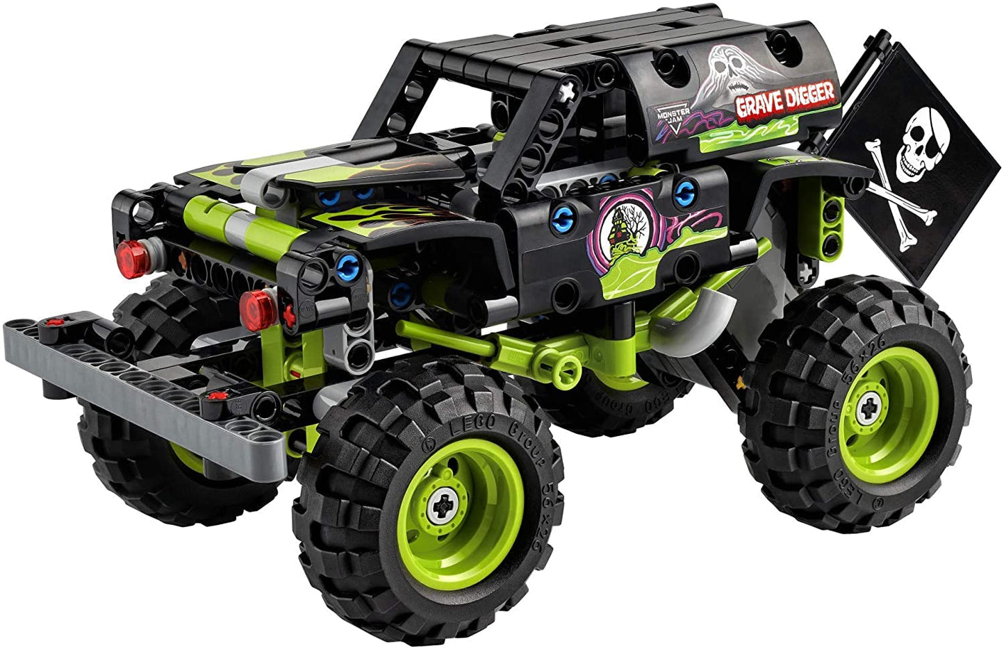 LEGO Technic Monster Jam Grave Digger 42118 Set - Truck Toy to Off-Road Buggy, Pull-Back Motor, Vehicle Building and Learning Playset, Gift