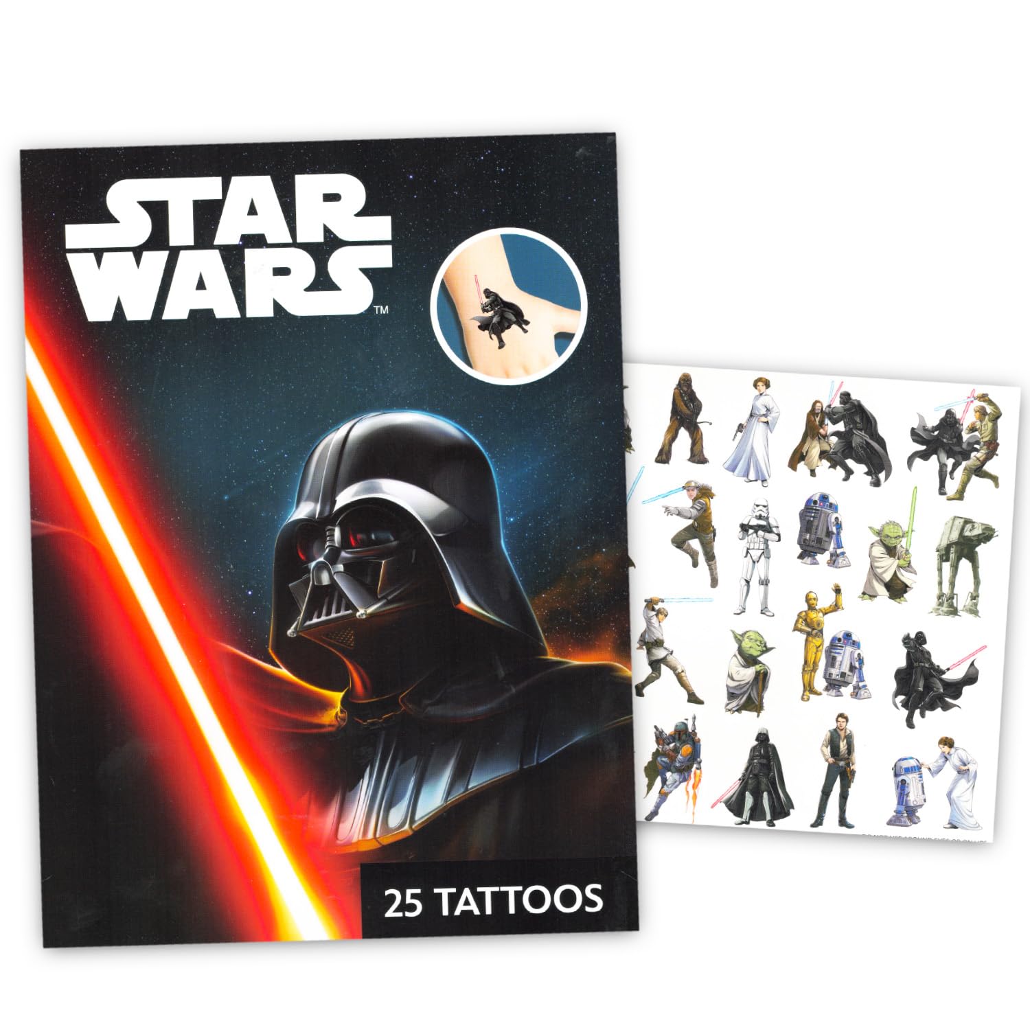 75 Pcs Star Wars Temporary Tattoos for Boys Girls Bundle