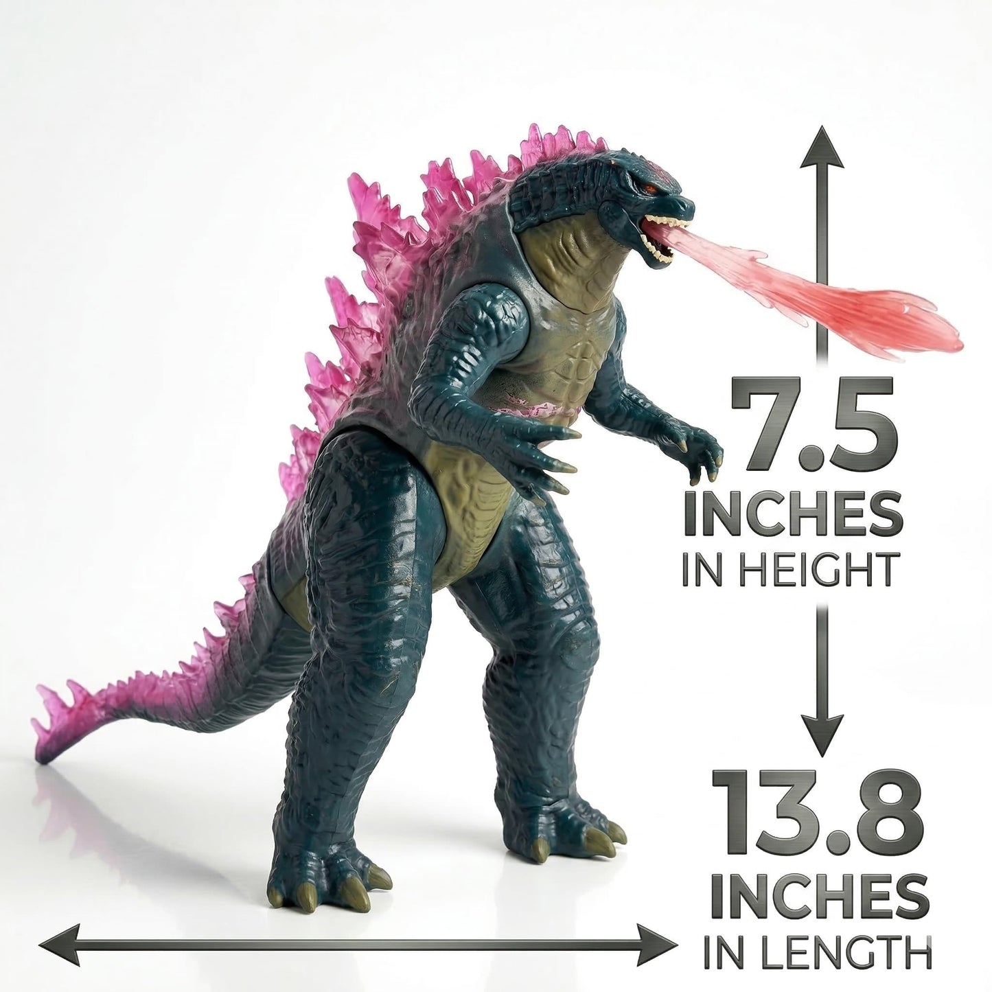 JAYKENIXO 4 Pack Giant Monster Action Figures 8 Inch - Large Creature Toys with Movable Joints, Detailed Collectible Figures for Kids Playset