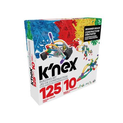 Basic Fun K'NEX | Beginner Building Set 10 Models | Educational Toys, 125 Piece Stem Learning Kit, Engineering for Kids, Construction Toy for Children