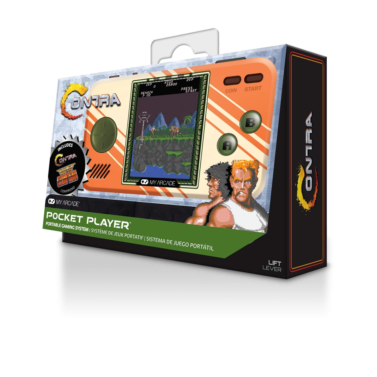 My Arcade Contra and Super Contra: Retro Gaming, 2 Games in 1, CO/VS Link for CO-OP Action, Full Color Display