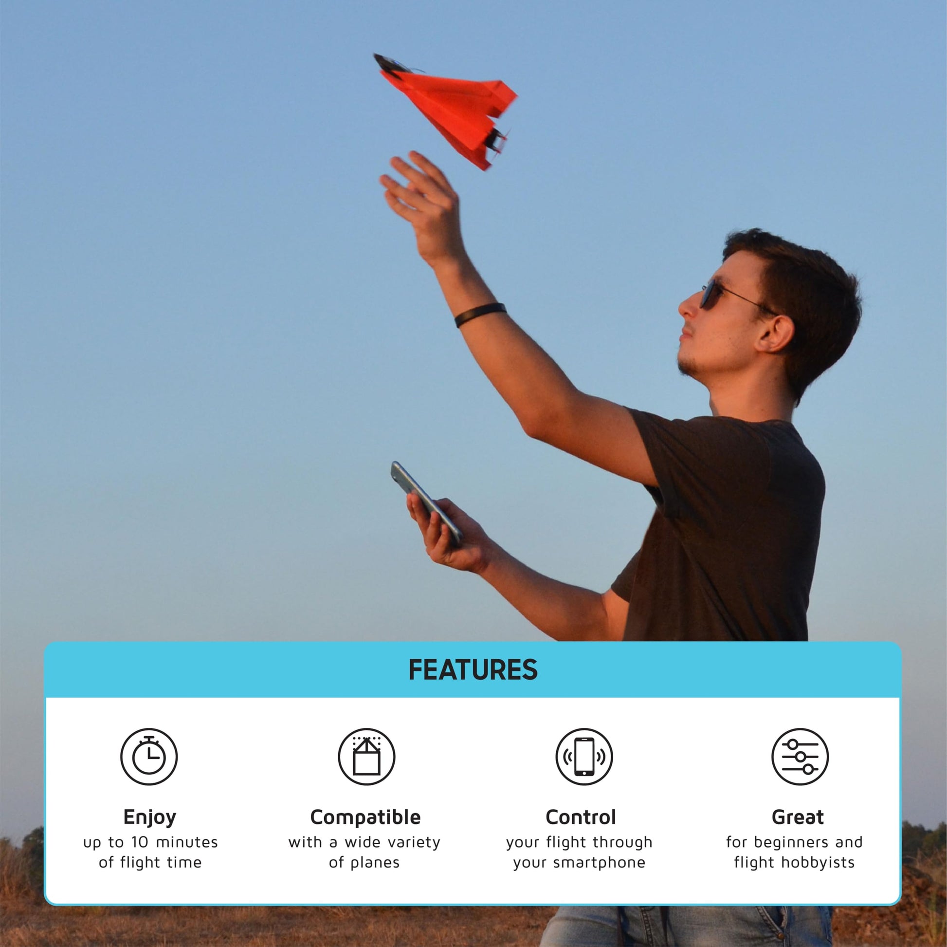 POWERUP 4.0 Paper Airplane Kit - Smartphone App Controlled RC Plane Motor