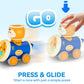 iPlay, iLearn Press to Go Car Toys Set for Toddlers 1-3, Baby Push Go Friction Racing Cars, Infant Play Vehicle Set, 1st Birthday Gifts for 6-9-12-18