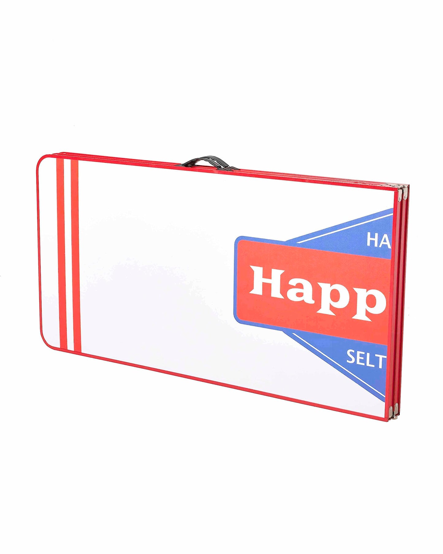 Happy Dad Portable Pong Table for Party, Tailgate Games, Folding Table for Indoor or Outdoor, Durable Scratch Proof Aluminum and Wood, Carrying