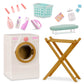 Our Generation - Doll Washing Machine - Drying Rack, Iron & Cleaning Set - 18-inch Doll House Accessories - Pretend Play - Toys for Kids Ages 3 Years