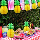 9 Pcs 14 Inch Pineapple Decorations for Tropical Flamingo Party Summer Hawaiian Luau Party Pineapple Honeycomb Tissue Centerpieces for tables Hanging