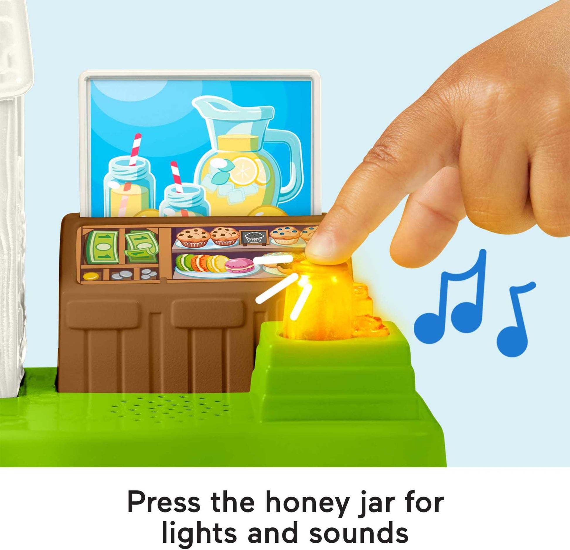 Fisher-Price Little People Toddler Learning Toy Caring for Animals Farm Playset with Smart Stages for Pretend Play Kids (Lemonade Stand)
