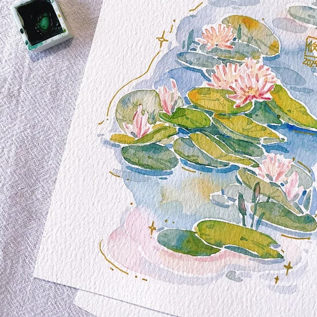 50 Sheets Watercolor Paper Bulk 5 x 7 Inch Cold Press Thick Water Colour Paper Cotton White Art Paper for Kids Students Artists Drawing Paint