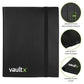 Vault X 9 Pocket Standard Strap Binder, Holds 360 Trading Cards in 20 Side-Loading Pages (Black)
