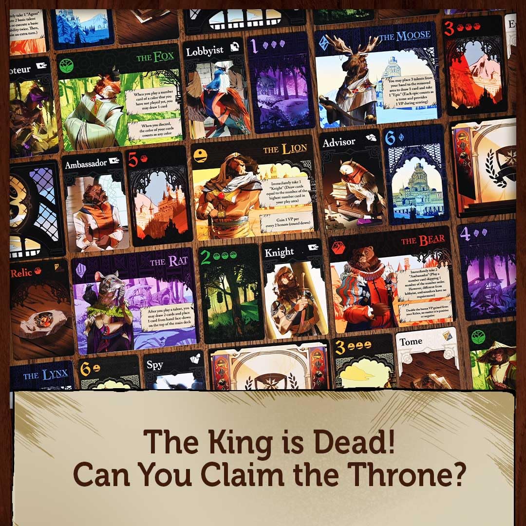 North Star Games Inheritors Board Game | Competitive Hand Management Card Game for Families and Adults | Claim the Throne | 2-4 Players | Age 10+ |