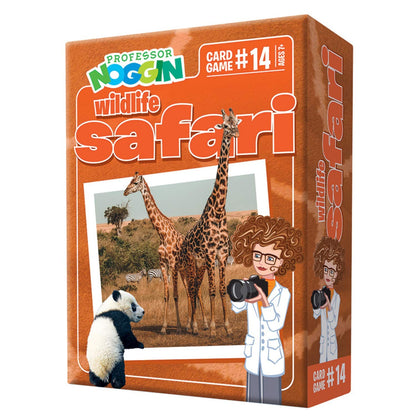 Outset Media Professor Noggin's Wildlife Safari Trivia Card Game - an Educational Trivia Based Card Game for Kids - Trivia, True or False, and