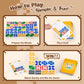 IBLOTIME Shape Color Rush Board Game Easter Strategic Pattern Matching Game 2 to 4 Players Fast Logic Challenge Game Night Gift Christmas Birthday