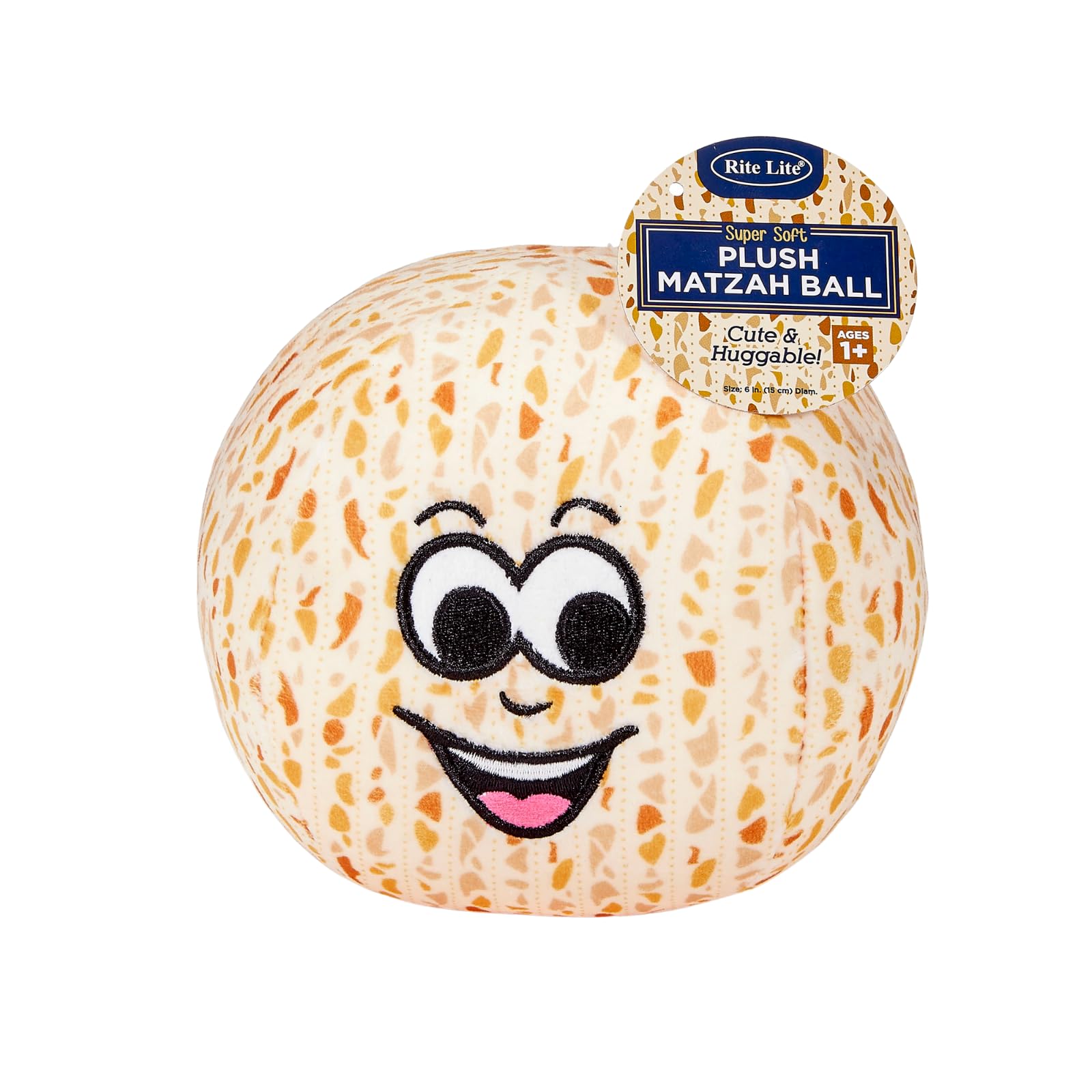 Rite Lite Plush Matzah Ball Passover Gift Pesach Seder Gift for Kids, Super Soft Embroidered Educational & Fun Jewish Holiday Party Goodie Bag Favors