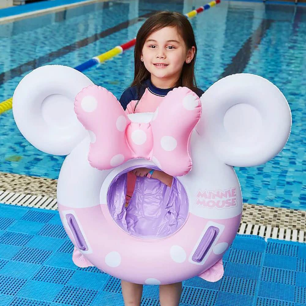 New Baby Swimming Pool Floats for Toddler Kids 8-48 Months Under 44lb, Inflatable Swim Ring Water Raft with Seat and Handle for Summer Beach Outdoor