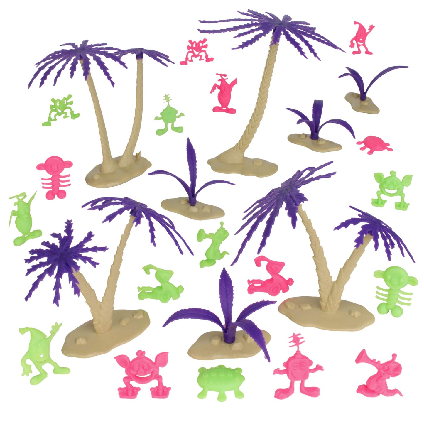 BMC Classic Sci-Fi Alien Jungle - 26pc Plastic Martian Figure Accessory Playset