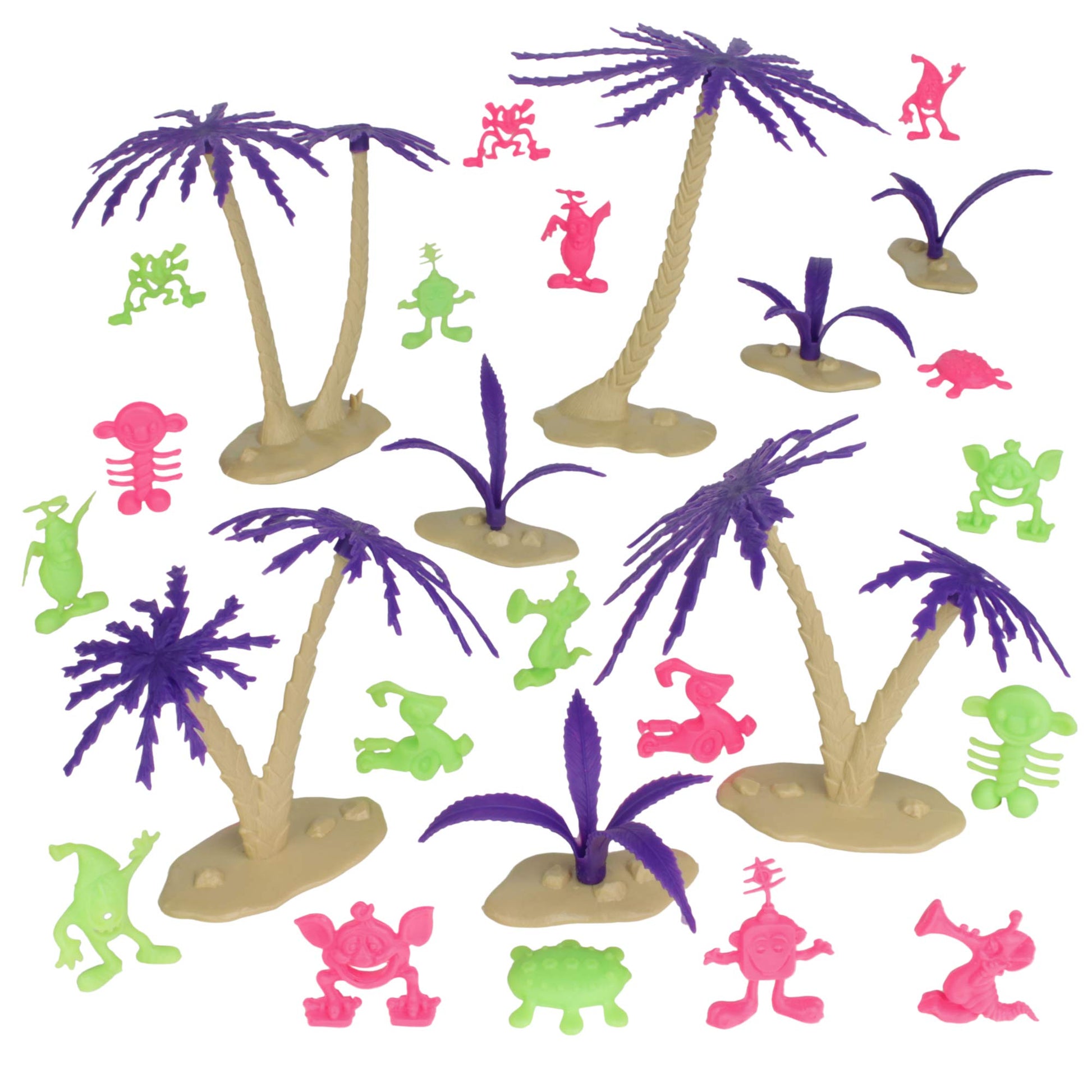 BMC Classic Sci-Fi Alien Jungle - 26pc Plastic Martian Figure Accessory Playset