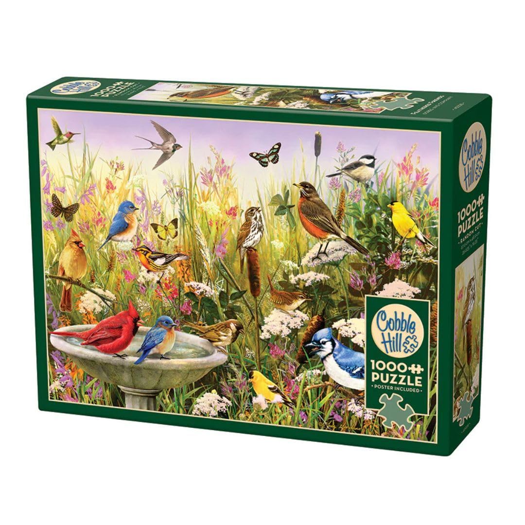 Cobble Hill 1000 Piece Puzzle - Feathered Friends - Sample Poster Included