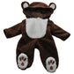 The Queen's Treasures 15 Inch Doll Clothes Designed for Use with Bitty Baby Dolls, Soft Brown and White Teddy Bear Cub Sleeper Pajamas, Compatible