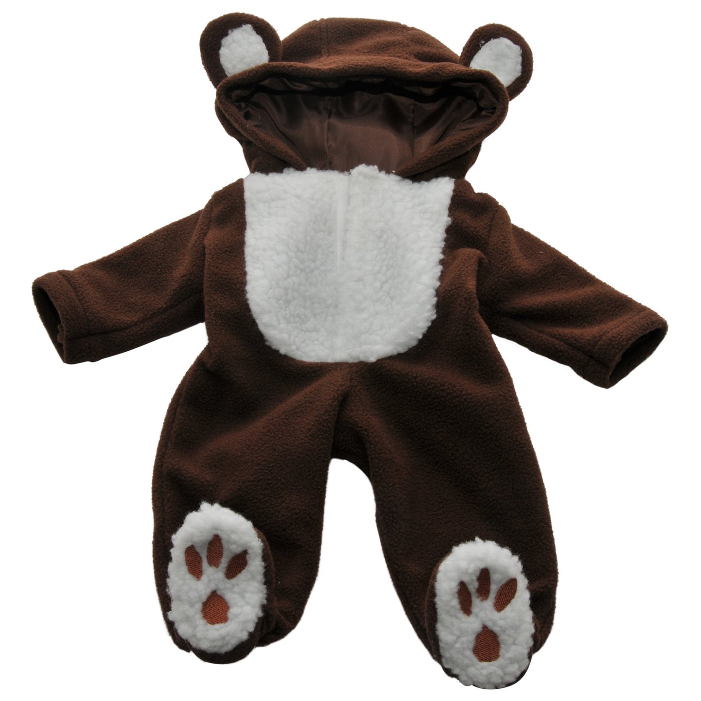 The Queen's Treasures 15 Inch Doll Clothes Designed for Use with Bitty Baby Dolls, Soft Brown and White Teddy Bear Cub Sleeper Pajamas, Compatible