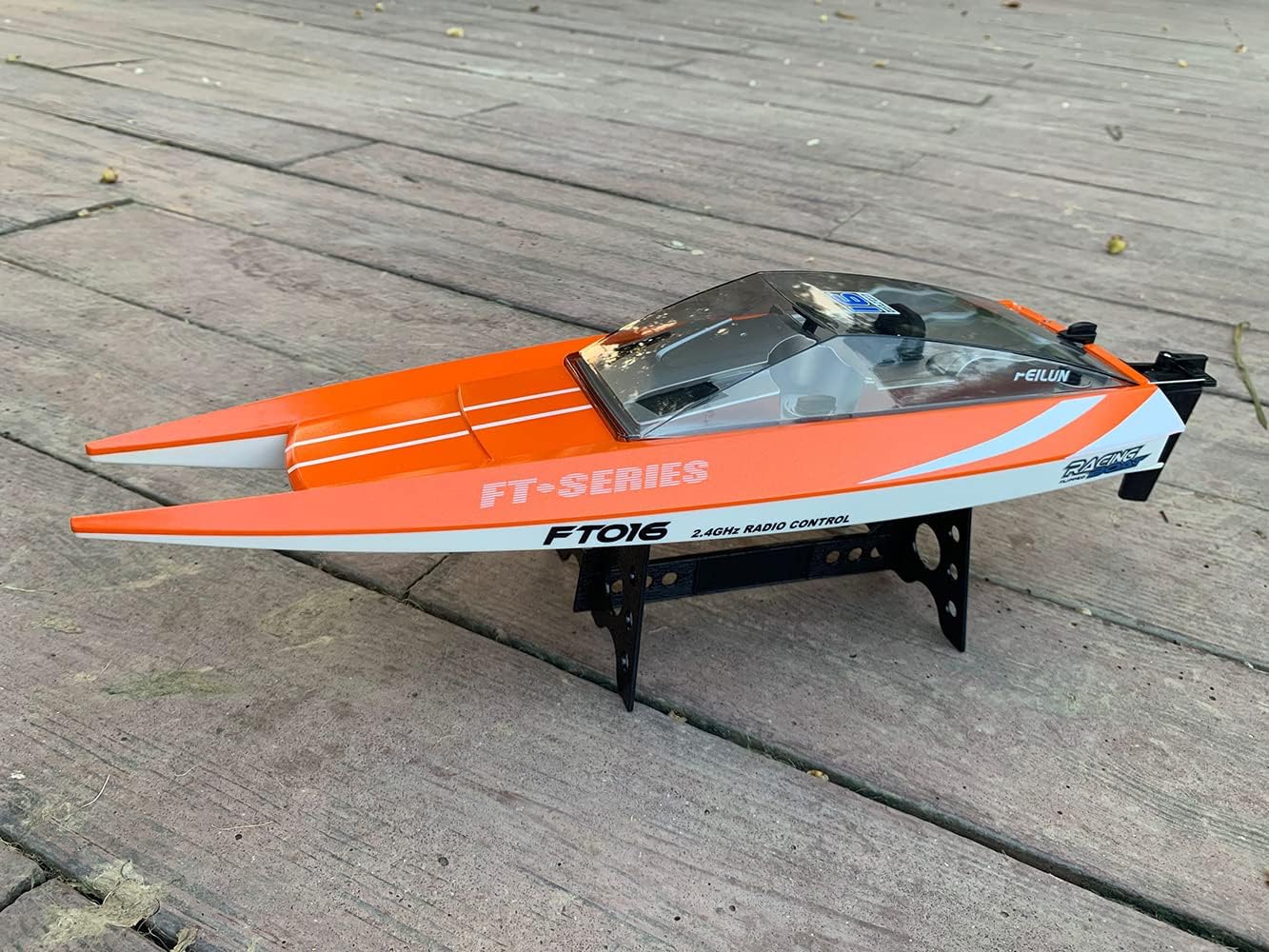 FT016 Remote Control Boat RC Submarine Ship Racing Speedboat 30km+ for Boys Adults Lake Pool Auto Water Cool, As Big as Feilun ft012 rc Boat (18.9")