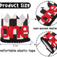 Fast One Birthday Hats, Black and Red Race Car Theme Crow,Hat 1st Birthday