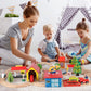Qilay 69 PCS Wooden Train Set -Premium Wood Train Tracks & Trains Toys for Toddlers 3,4,5 Years Old, Expandable Train Toys Railway Kits for Girls