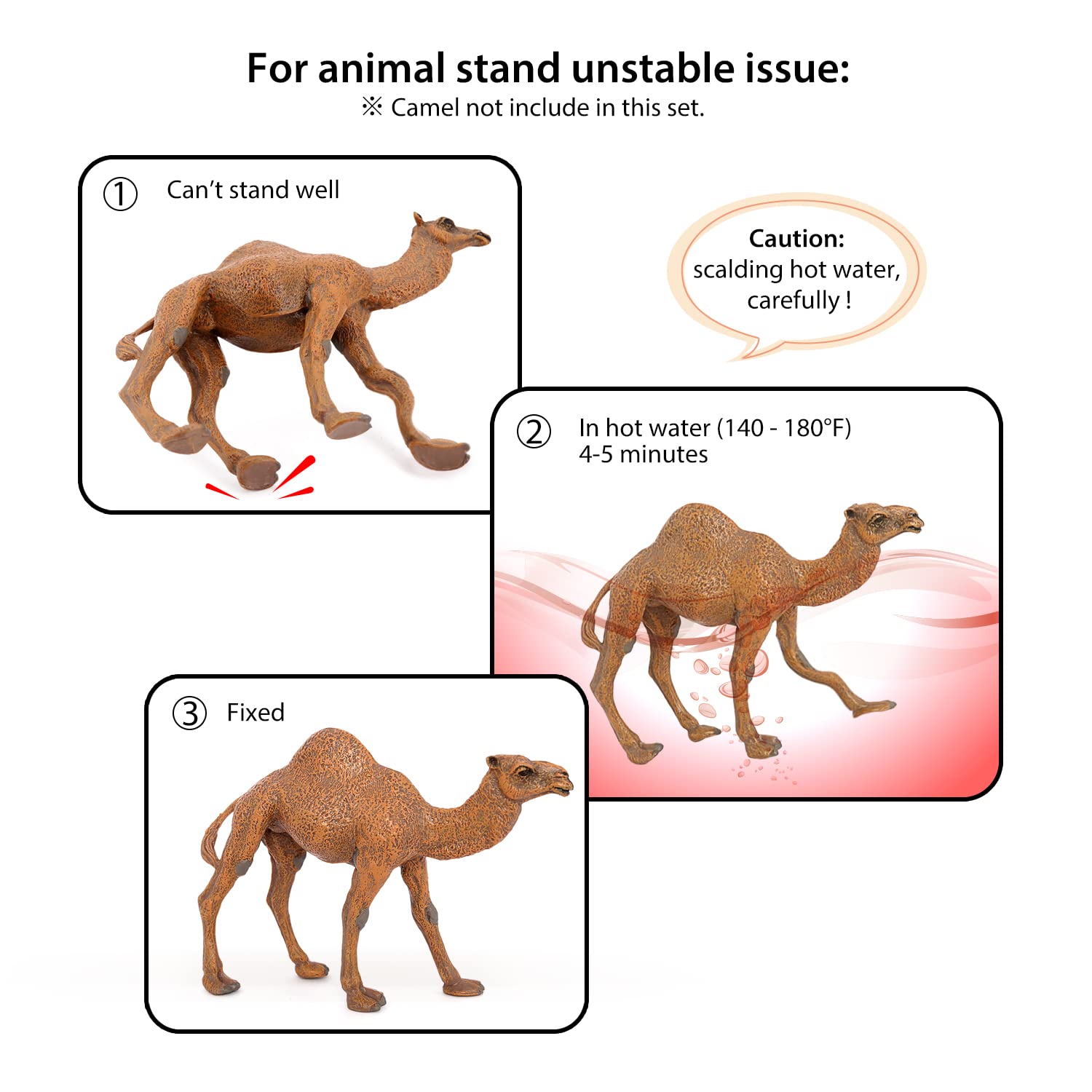 Volnau Safari Animal Figurines Toys 7PCS North America Figures Zoo Pack for Toddlers Kids Christmas Decoration Gift Preschool Educational Moose Wolf
