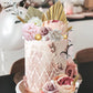 Flower Cake Topper, Boho Cake Topper Artificial Flowers for Wedding Baby Shower Birthday Party Supplies (Boho)