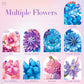 Moon Flowers Building Blocks Set, Botanical Collection Blossom for Wall Decor, Creative Floral Building Kit, Flower Bouquet Botanical Collection