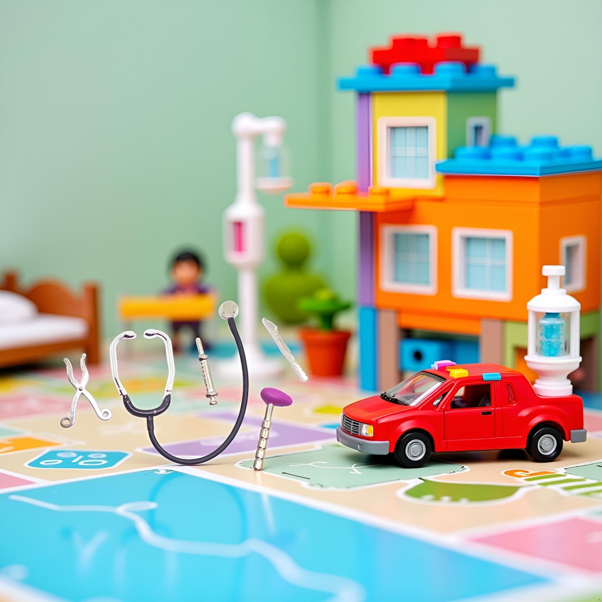 5Pcs/Set Dollhouse Mini Stethoscope Care Tools Dollhouse Dolls Miniature Garden Kit, Hospital Accessories Toys Set for Toy Miniature House Decoration