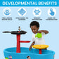 Spidey and His Amazing Friends Water Table by Delta Children | 3-Tier Activity Water Play Table with 11-Piece Toy Set | Water Sensory Table + Beach