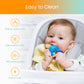 CHILLAX Fruit Feeder Pacifier Teether Toys - 2 Baby Food Feeding Teething Toys - Soft, Easy-to-Grip, Non-BPA Silicone Teethers for Babies