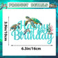 Sea Turtle Cake Topper Blue Glitter Sea Turtle Birthday Decorations Under the Sea Ocean Cake Decorations