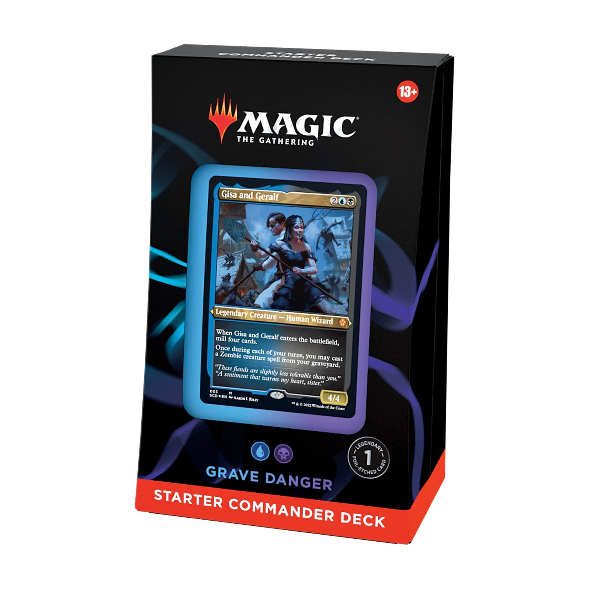Magic: The Gathering Starter Commander Deck - Grave Danger (Blue-Black) | Ready-to-Play Deck for Beginners and Fans | Ages 13+ | Collectible Card