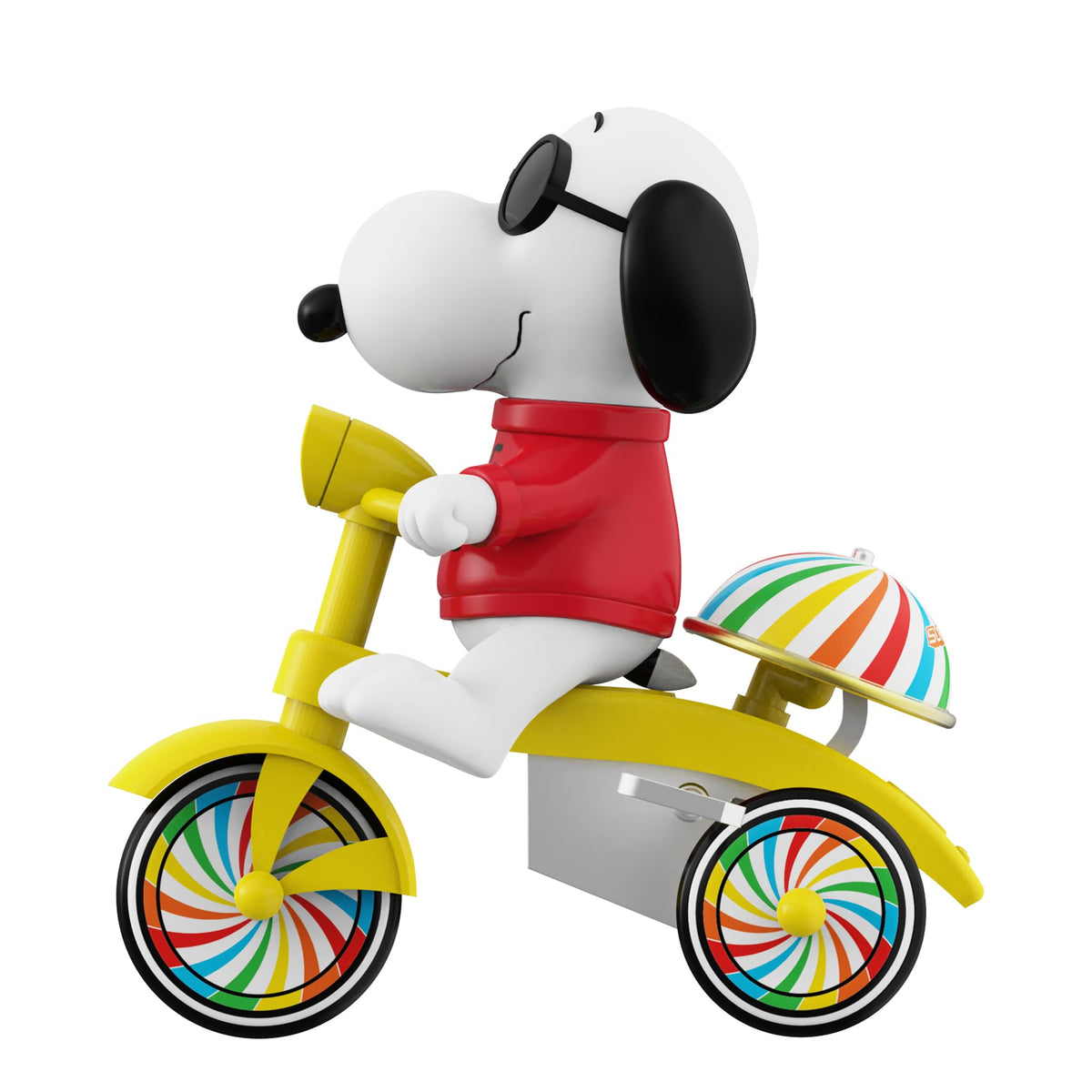 Super7 Super Cycles Peanuts Snoopy Joe Cool Red with Yellow Trike - 5" Peanuts Action Figure Classic Cartoon Collectibles and Retro Toys