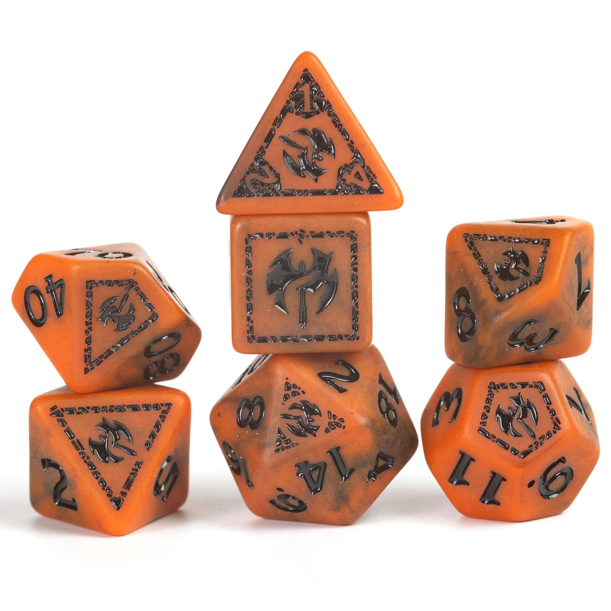 D&D Adventure Dice (Barbarian Class: Orange)