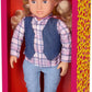 Our Generation - 18-inch Cowgirl Doll - Lifelike Gray Eyes & Wavy Blonde Hair - Cute Plaid and Denim-Style Western Outfit - Cowboy Hat & Horseback