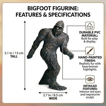 Liberty Imports Bigfoot Figurine, 5" Legendary Monster Sasquatch Plastic Model Decoration Toy Creature Collector Figure Statue