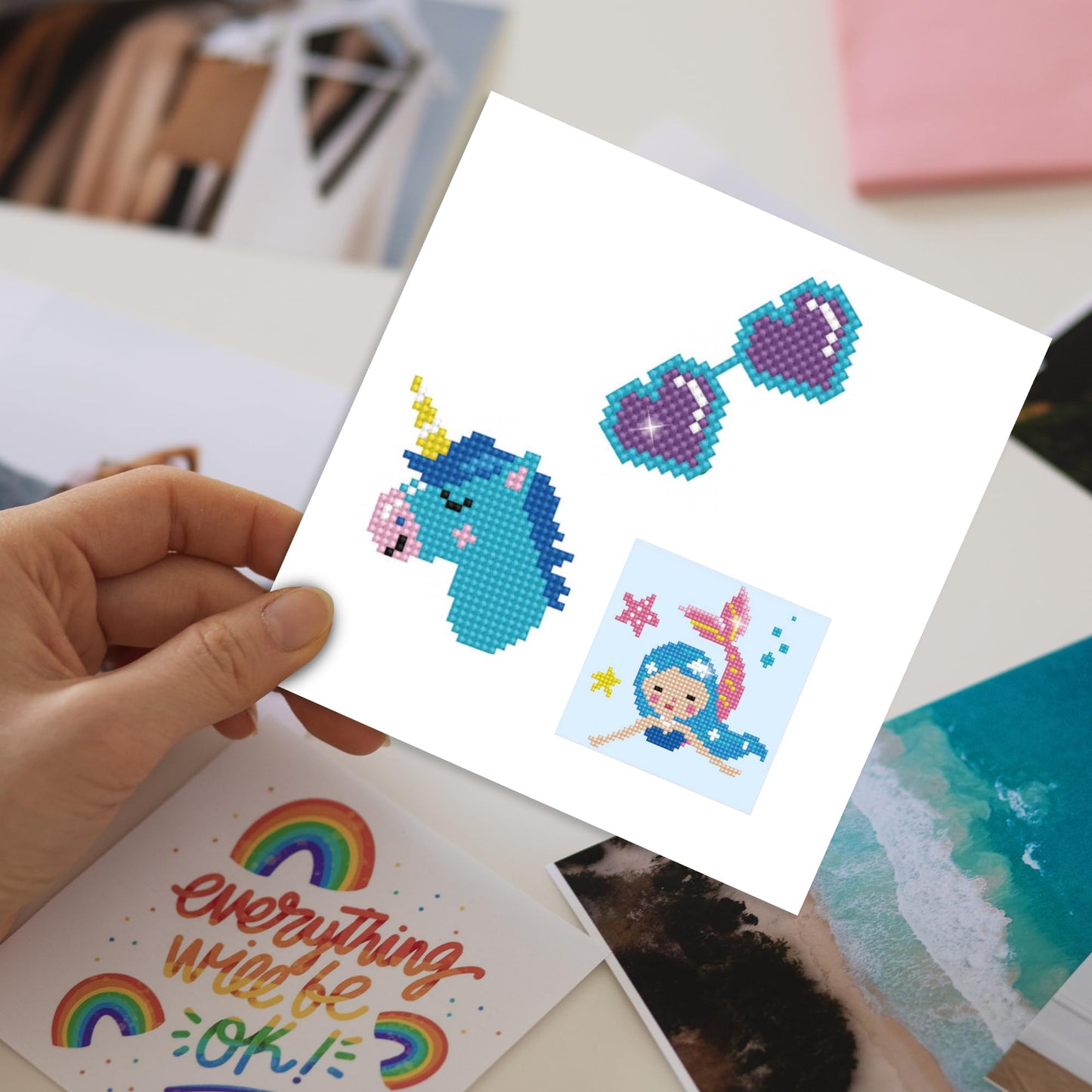 DIAMOND DOTZ Girl Dotzies Variety Kit Diamond Painting Kits for Kids - Diamond Art Kits a Relaxing Creative Craft Kit with Dotz Gems